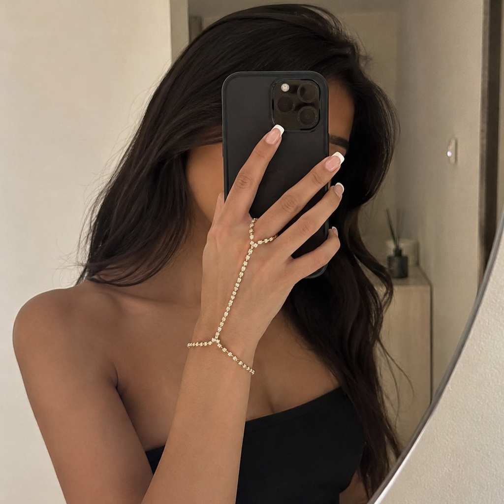 Rhinestone Hand Chain