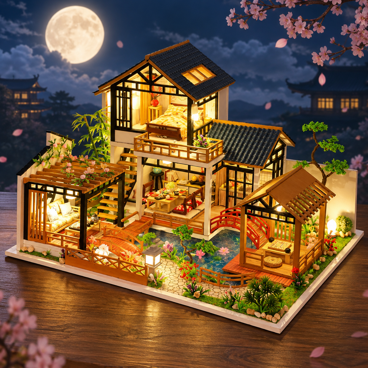 The Courtyard Garden Miniature House Kit