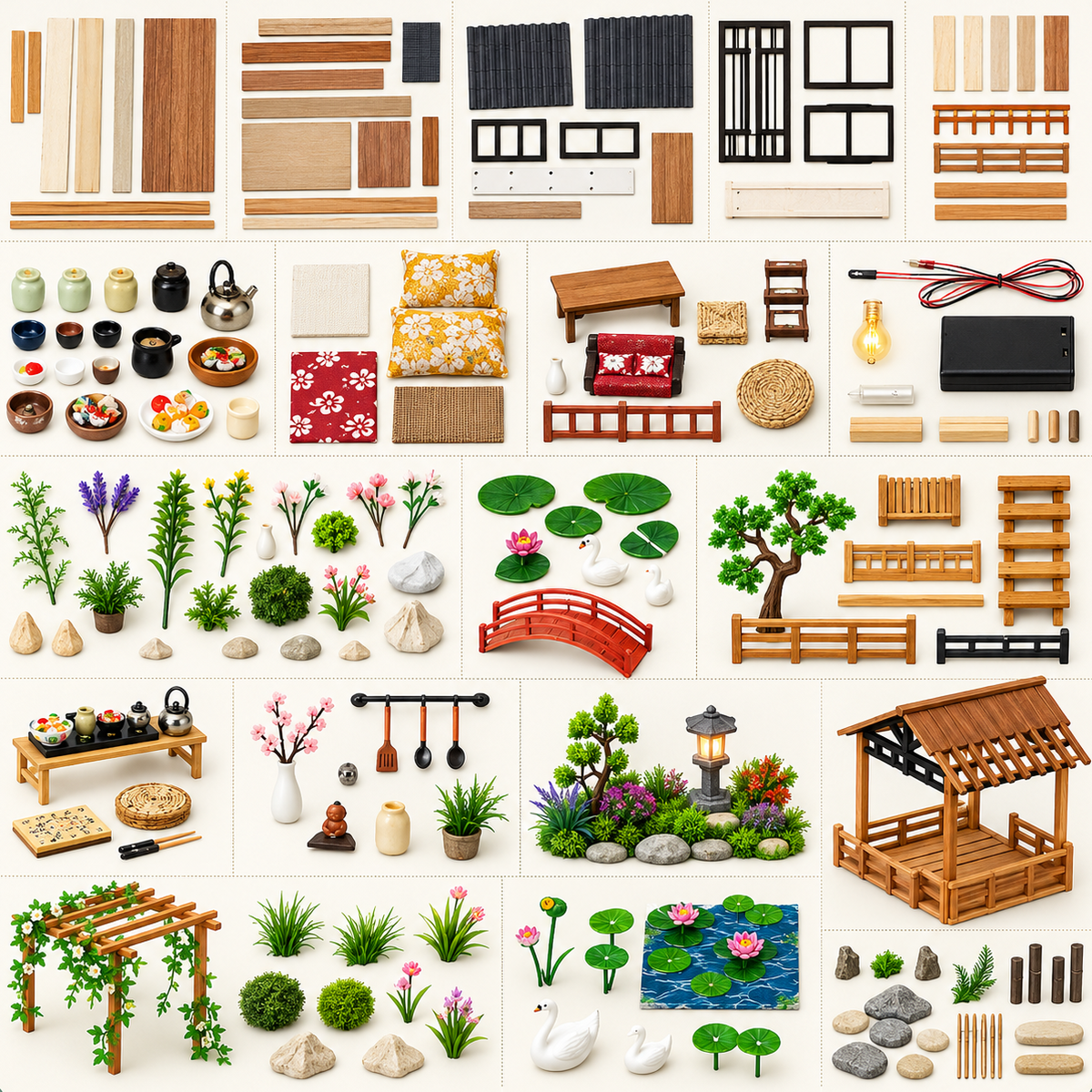 The Courtyard Garden Miniature House Kit