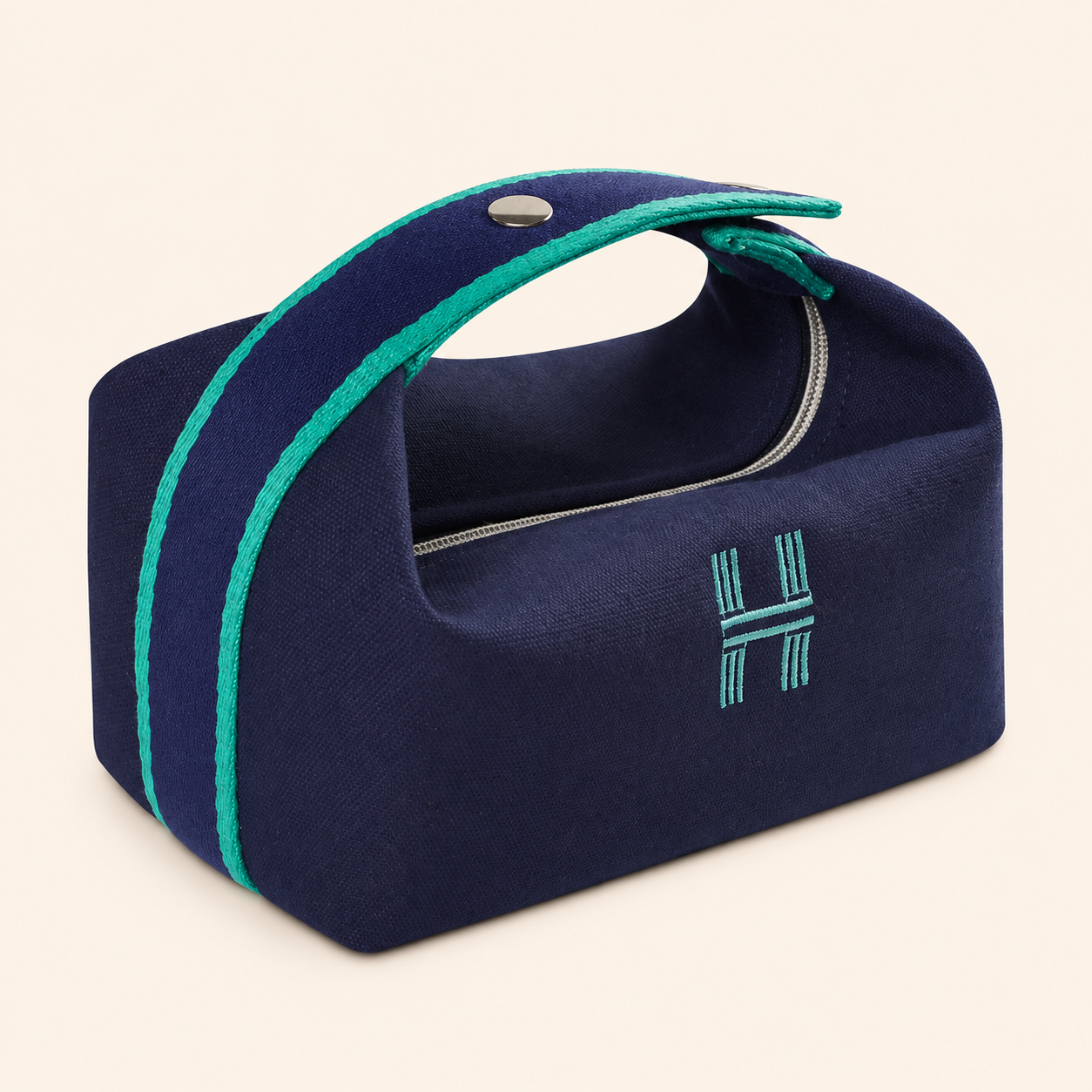 Compact Canvas Beauty Bag